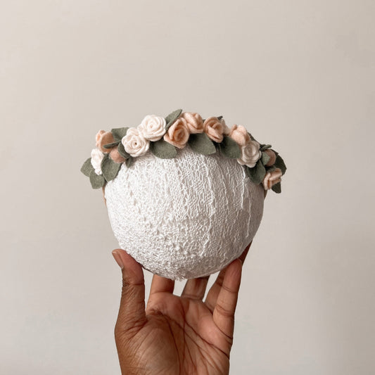 dainty boho rose full flower crown