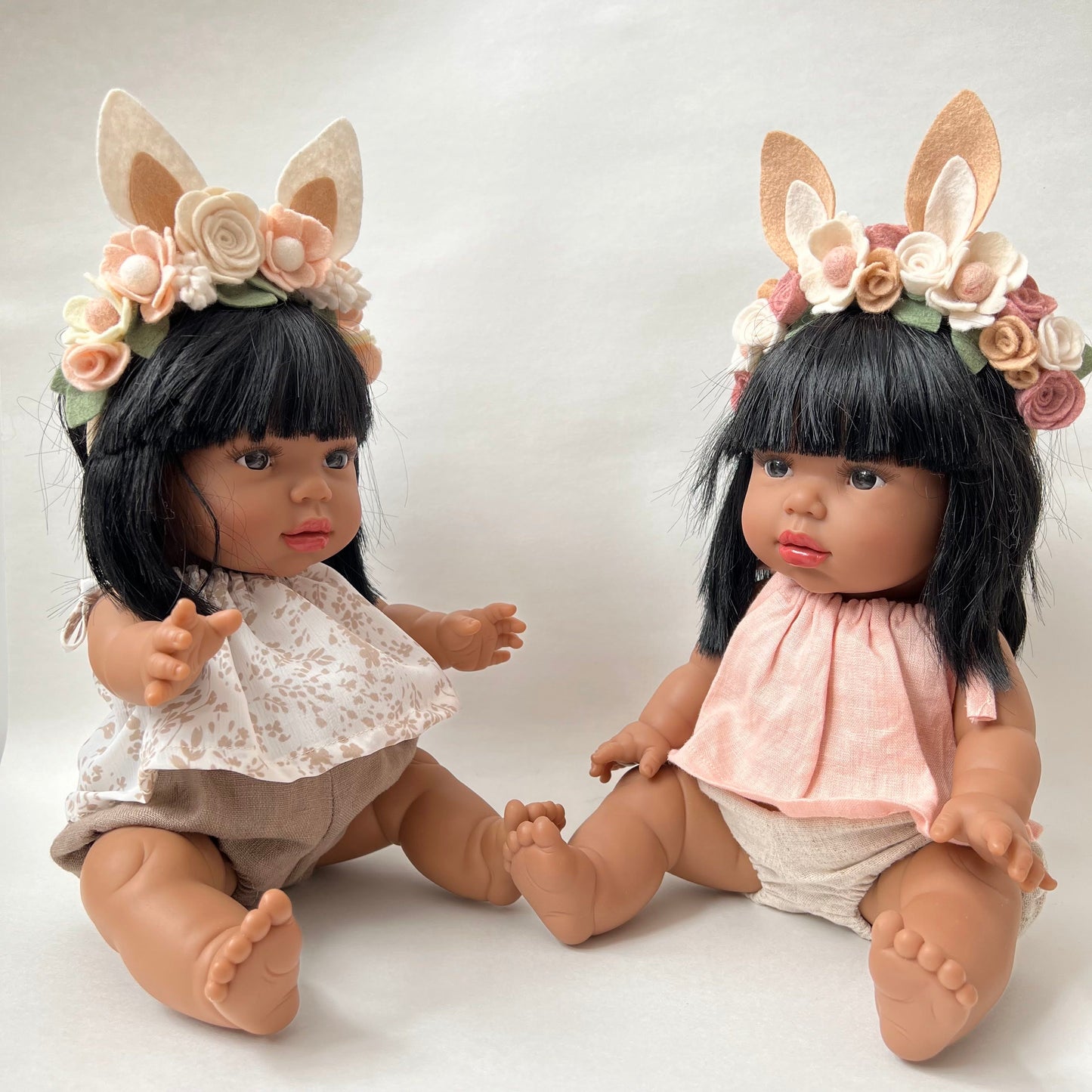 baby linen bunny full crown