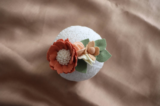 floral half crown | blush