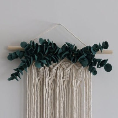 eucalyptus macrame bow holder