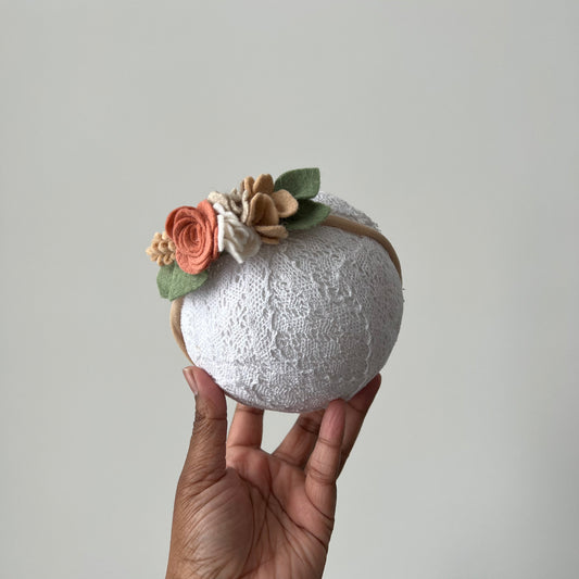 floral half crown | vintage