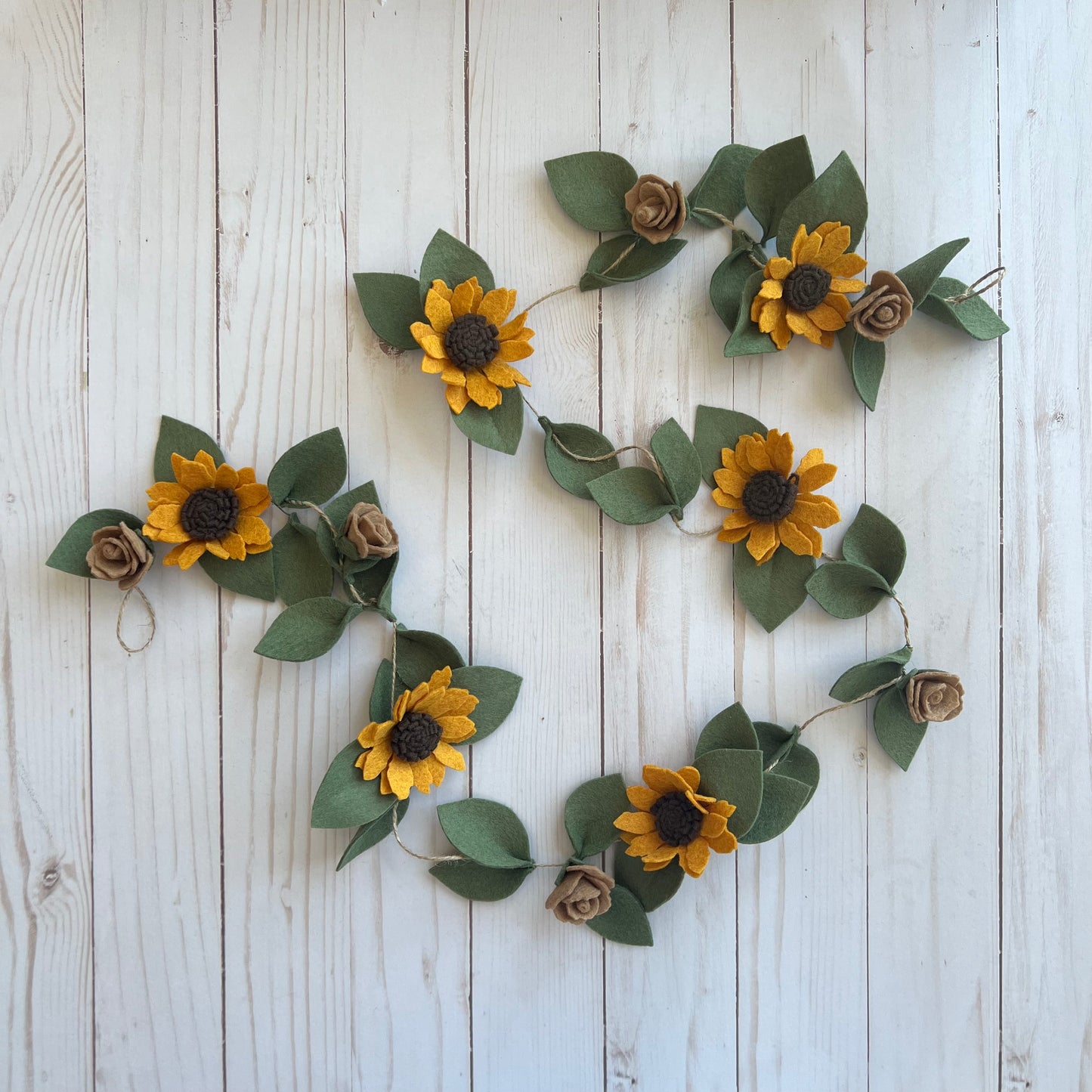 sunflower and rose garland