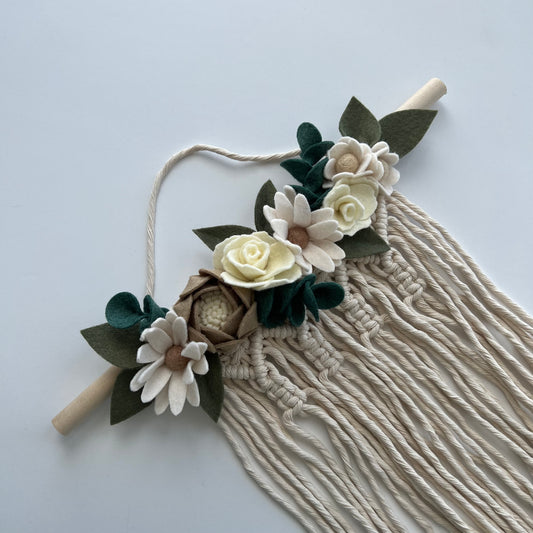 wildflower macrame bow holder