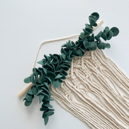 eucalyptus macrame bow holder