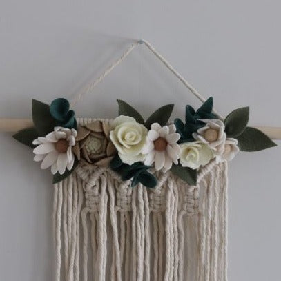 wildflower macrame bow holder