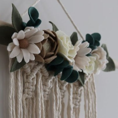wildflower macrame bow holder