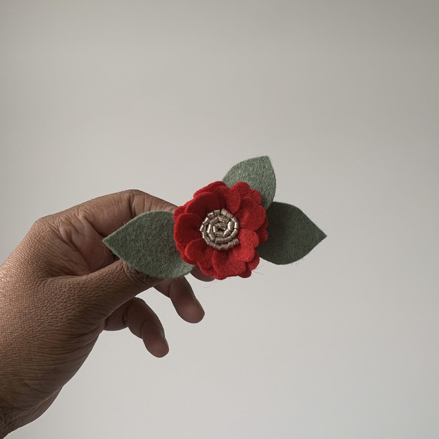 red holiday flower